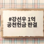 강선우 1억 공천헌금 판결