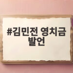 김민전 영치금 발언 국감장 조롱 한마디 논란과 반응 김민전 영치금 발언