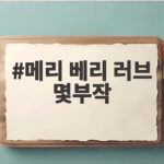 메리 베리 러브 몇부작 총 10부작 공개 일정과 출연진까지 확인 메리 베리 러브 몇부작