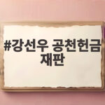 강선우 공천헌금 재판 1심 실형 법정구속 무엇이 문제였나 강선우 공천헌금 재판
