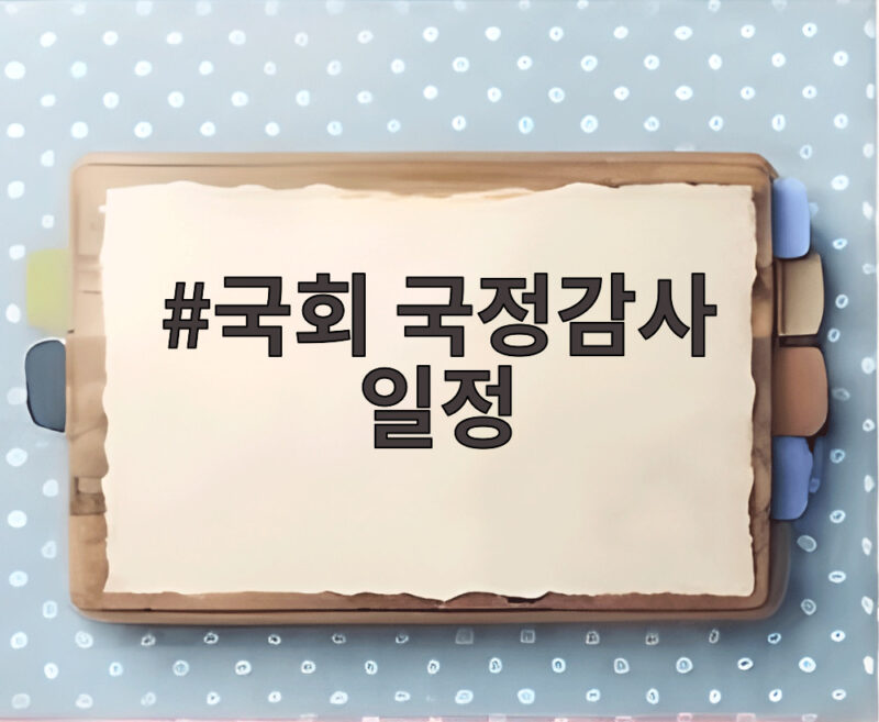 국회 국정감사 일정 10월 한 달간 이렇게 진행됩니다 1 국회 국정감사 일정