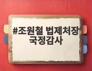 조원철 법제처장 국정감사
