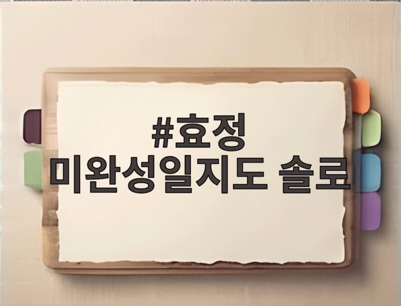 효정 미완성일지도 솔로 첫 미니앨범 로스트 앤 파운드 이야기 1 효정 미완성일지도 솔로