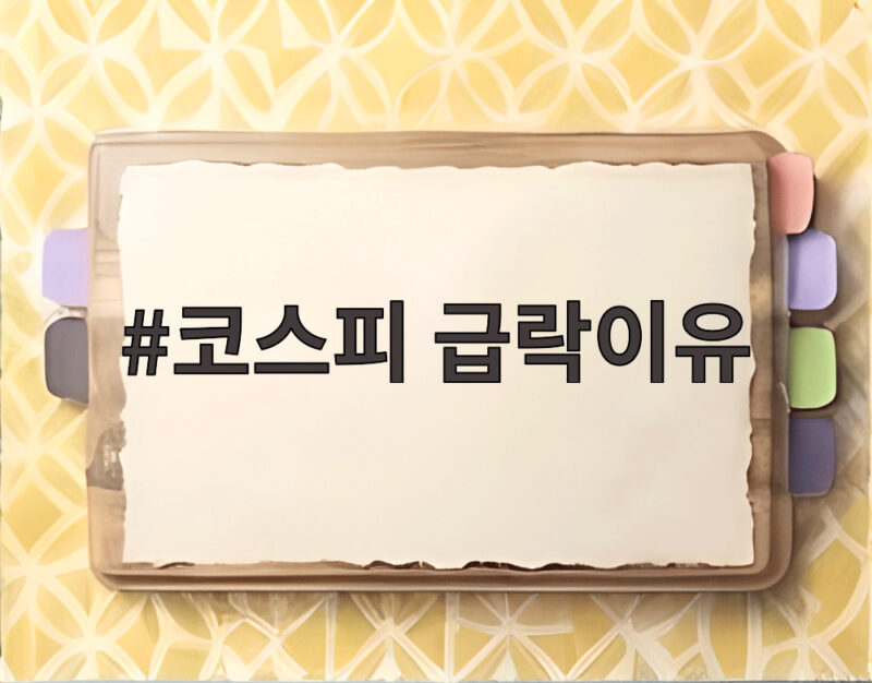 코스피 급락이유 6거래일 14% 폭락의 배경과 향후 시장 전망 1 코스피 급락이유