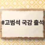 고범석 국감 출석