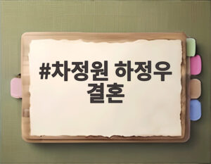 차정원 하정우 결혼