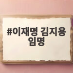 이재명 김지용 임명 강행 여권 반발 속 중수청 출범 의미와 전망 이재명 김지용 임명