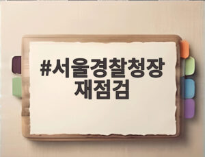 서울경찰청장 재점검