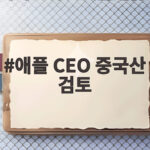 애플 CEO 중국산 검토 메모리 공급난 해결책 주목 애플 CEO 중국산 검토