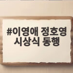 이영애 정호영 시상식 동행 20살 차이 무색한 다정한 모습 이영애 정호영 시상식 동행