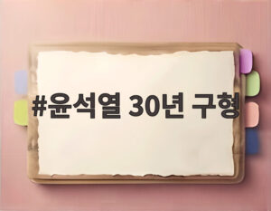 윤석열 30년 구형