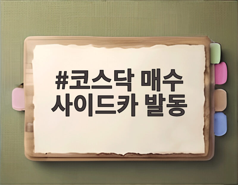 코스닥 매수 사이드카 발동 급락 뒤 하루 만에 급반등한 이유 1 코스닥 매수 사이드카 발동