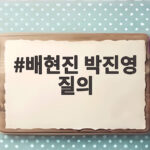 배현진 박진영 질의 패노메논 특혜 논란 속 박진영의 답변 배현진 박진영 질의