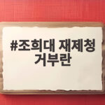 조희대 재제청 거부란