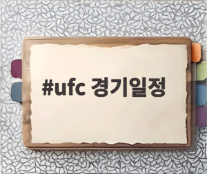 ufc 경기일정