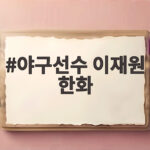 야구선수 이재원 한화 8연패 위기에 긴급 호출된 사연 야구선수 이재원 한화
