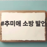 추미애 소방 발언 논란 사과와 소방공무원 처우 개선 과제 정리 추미애 소방 발언