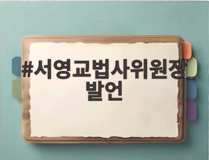 서영교법사위원장발언