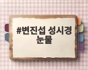 변진섭 성시경 눈물