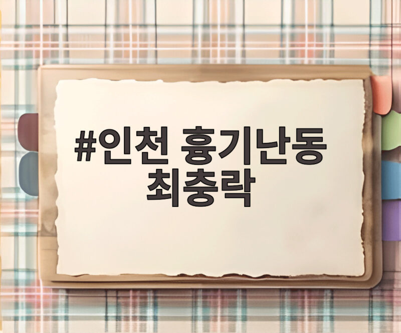 인천 흉기난동 최충락 구속 전과 전자발찌 관리 이력 한눈에 1 인천 흉기난동 최충락