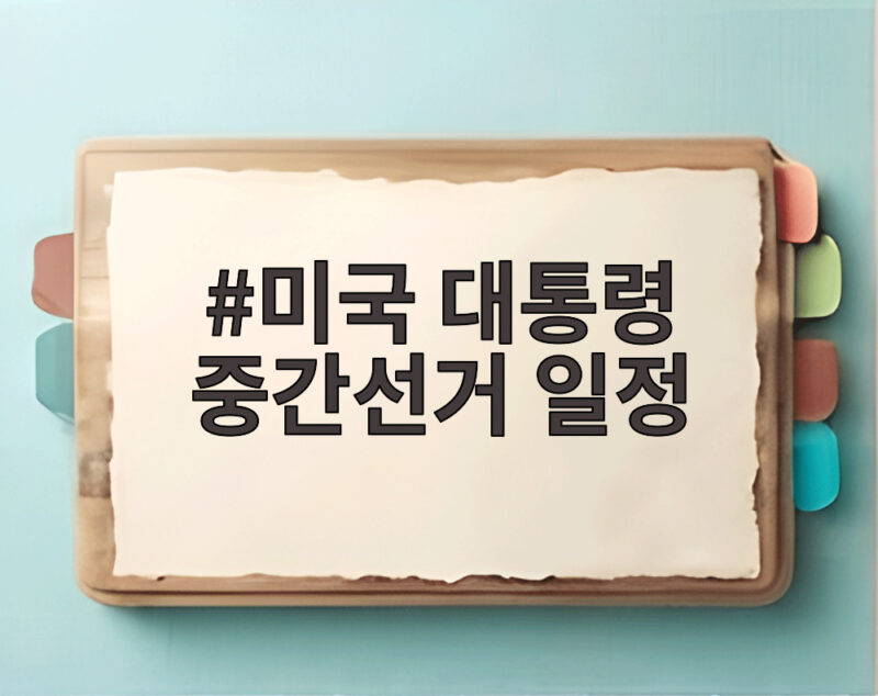 미국 대통령 중간선거 일정