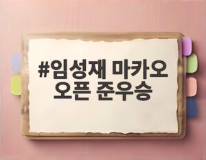 임성재 마카오 오픈 준우승