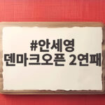 안세영 덴마크오픈 2연패 달성과 시즌 9번째 우승을 이야기하다 안세영 덴마크오픈 2연패