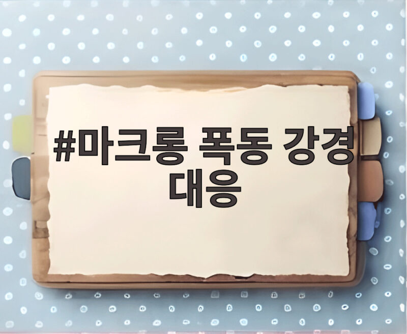 마크롱 폭동 강경 대응