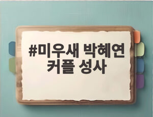 미우새 박혜연 커플 성사