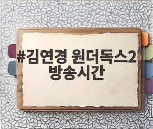 김연경 원더독스2 방송시간