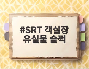 SRT 객실장 유실물 슬쩍