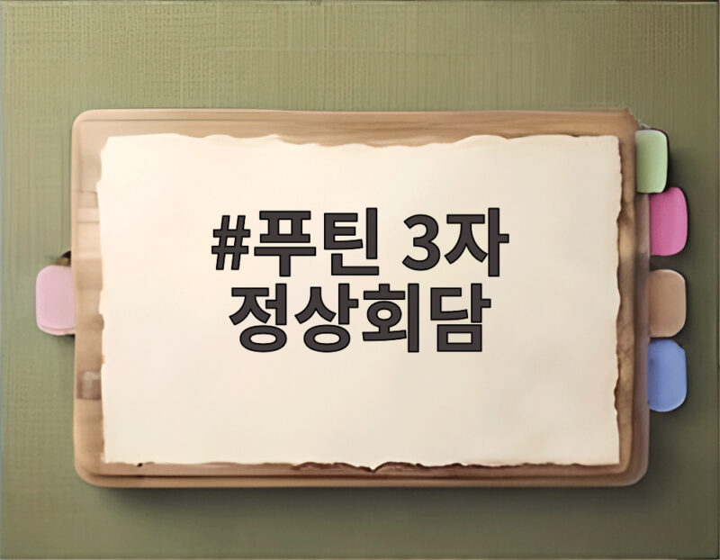 푼틴 3자 정상회담 제안에 관한 모든 것 기대와 우려 1 푸틴 3자 정상회담