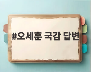 오세훈 국감 답변