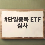 단일종목 ETF 심사