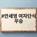 안세영 여자단식 우승 통산 47회 신기록 달성하다 안세영 여자단식 우승