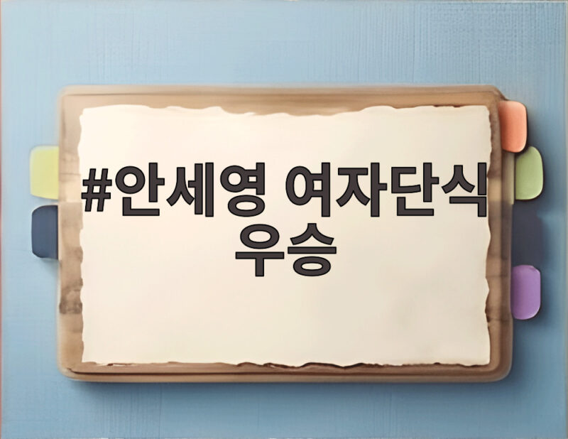 안세영 여자단식 우승