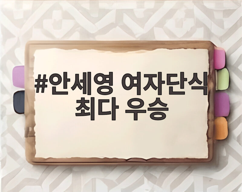 안세영 여자단식 최다 우승 신기록 47번째 트로피 이야기 1 안세영 여자단식 최다 우승