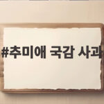 추미애 국감 사과
