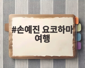 손예진 요코하마 여행