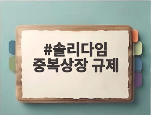 솔리다임 중복상장 규제