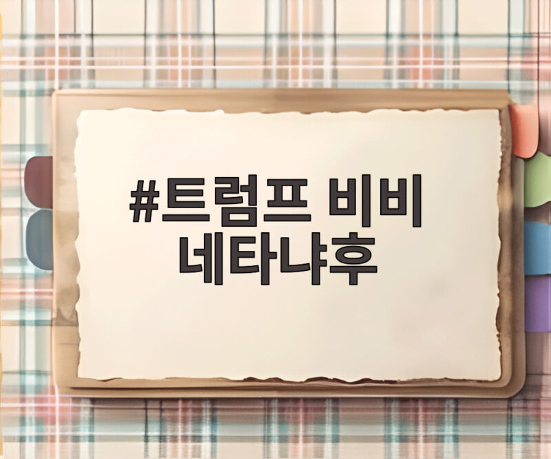 트럼프 비비 네타냐후