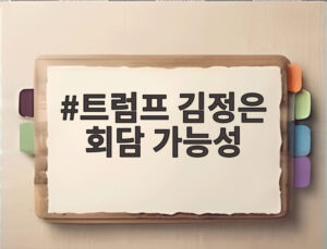 트럼프 김정은 회담 가능성