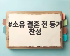 소유 결혼 전 동거 찬성