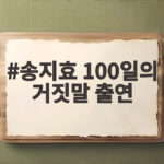 송지효 100일의 거짓말 출연 숨겨진 양어머니 역할의 정체 송지효 100일의 거짓말 출연
