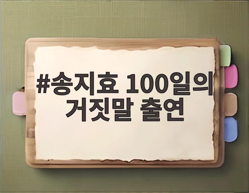 송지효 100일의 거짓말 출연 숨겨진 양어머니 역할의 정체 1 송지효 100일의 거짓말 출연