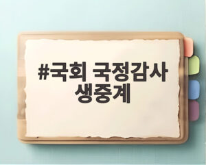 국회 국정감사 생중계