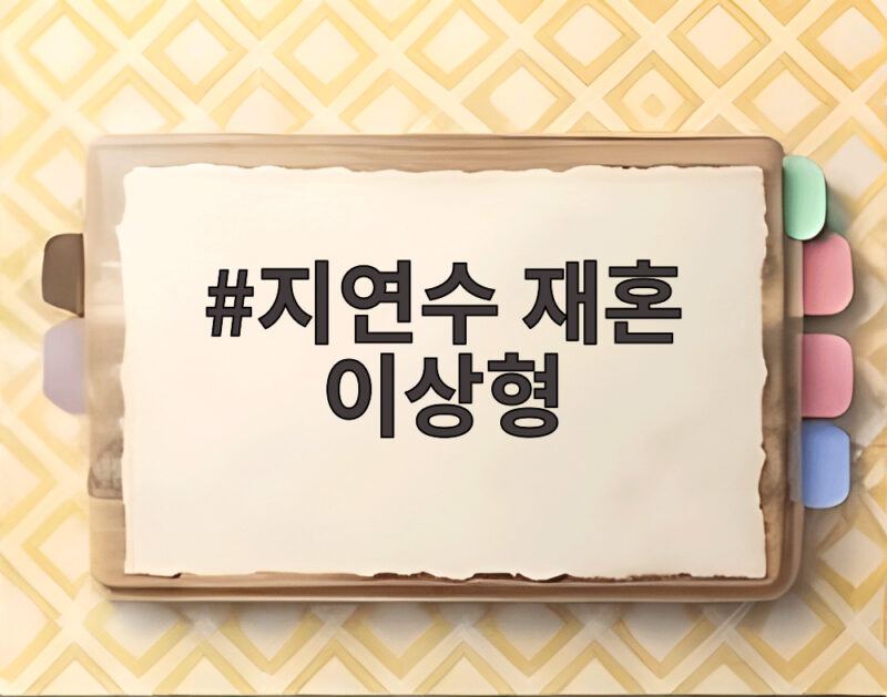 지연수 재혼 이상형 공개 이혼 6년만 마음 연 이유 1 지연수 재혼 이상형