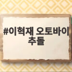 이혁재 오토바이 추돌