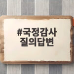 국정감사 질의답변