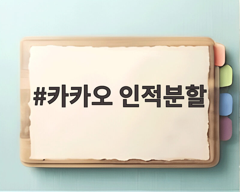카카오 인적분할